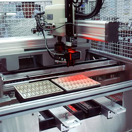 Cartesian Robotic handing on a laser diode bonding system